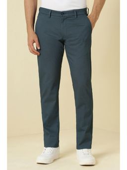 Allen Solly - Men Navy Textured Casual Trousers