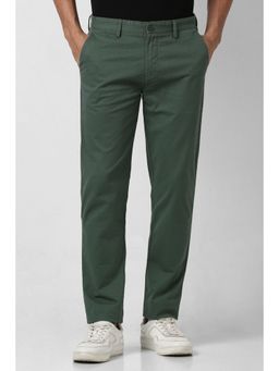 Peter England - Men Green Print Casual Trousers