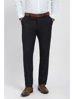 Peter England - Men Navy Solid Formal Trousers