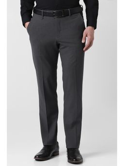 Van Heusen - Men Grey Textured Trousers