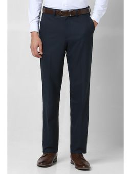 Van Heusen - Men Navy Textured Trousers