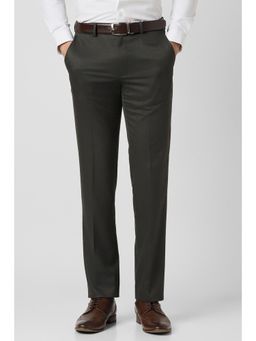 Van Heusen - Men Grey Textured Trousers