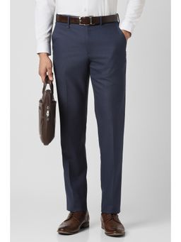 Van Heusen - Men Navy Textured Trousers