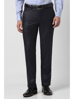 Van Heusen - Men Navy Textured Trousers