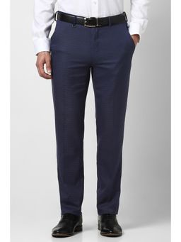 Van Heusen - Men Navy Check Trousers