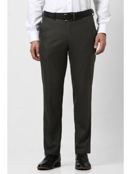 Van Heusen - Men Brown Textured Trousers