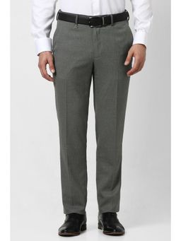 Van Heusen - Men Grey Textured Trousers