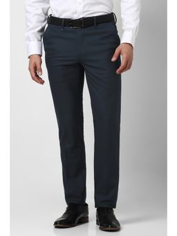 Van Heusen - Men Navy Textured Trousers