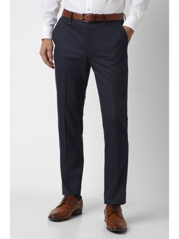 Van Heusen - Men Navy Textured Trousers