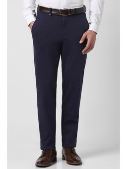 Van Heusen - Men Navy Solid Trousers