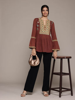 Aarke Ritu Kumar - Brown Indira Kurti