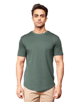 The Souled Store - Supima Drop Cut Light Olive Supima Drop Cut T-shirt For Mens