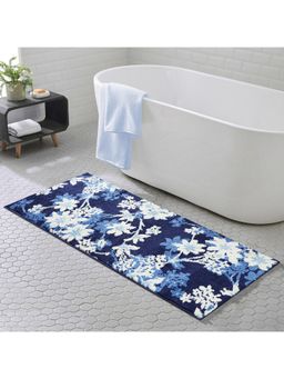 OBSESSIONS - Super Absorbent Anti-Skid Polyester Bath Mat Blue