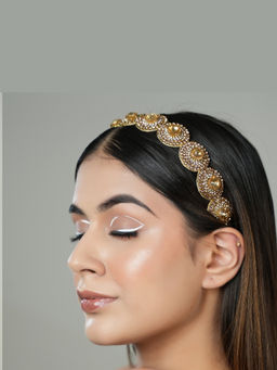 Label Pooja Rohra - Gold Amber Round Headband