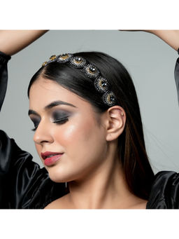 Label Pooja Rohra - Black Amber Round Headband