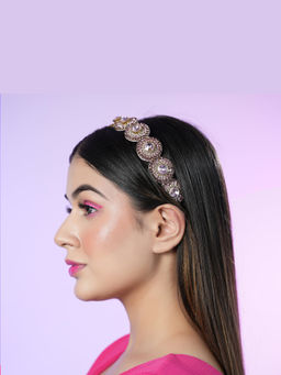 Label Pooja Rohra - Pink Amber Round Headband