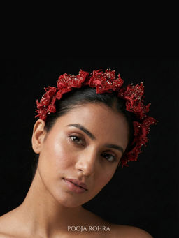 Label Pooja Rohra - Red Gul Headband