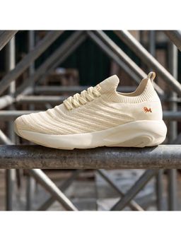 Neeman's - Cream Begin Walk Glide Sneakers for Unisex