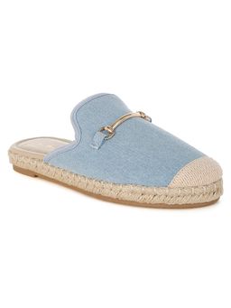 London Rag - Women Denim Blue Slip On Mules
