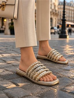 Sandal Stories - Luxe Stride Gold Radiance Flats