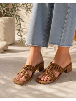 Sandal Stories - Cocoa Brown Knot Luxe Block Heels