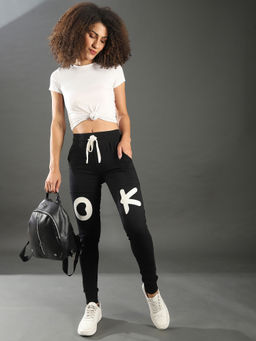 PINACOLADA - Printed Women White, Black Track Pants