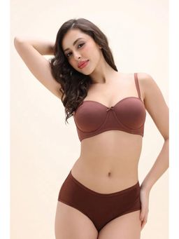 Zivame - Padded Wired Coverage Multiway Bra - Brown