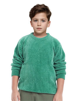 RARE ONES - Chenli Light Green Full Sleeve Textured Sweater - Rare Ones By Rare Rabbit