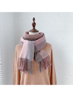 CrossKulture - Women Multi-Color Checks Pashmina Feel Stole