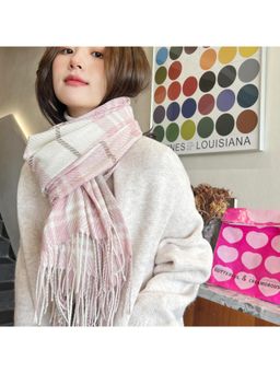 CrossKulture - Women Multi-Color Checks Pashmina Feel Stole