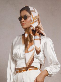 CrossKulture - Women Multi-Color Printed Poly Silken Feel Scarf