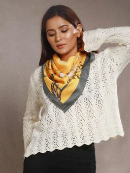 CrossKulture - Women Multi-Color Printed Poly Silken Feel Scarf