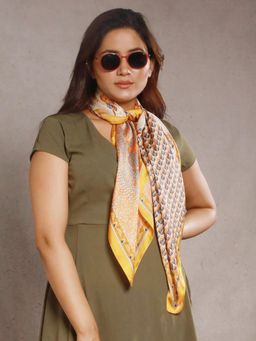 CrossKulture - Women Multi-Color Printed Poly Silken Feel Scarf