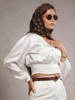 CrossKulture - Women Multi-Color Printed Poly Silken Feel Scarf