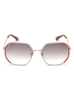 IMAGE - Women Full UV Protected Gradient Grey Lens Irregular Sunglasses (58)