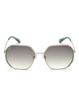 IMAGE - Women Full UV Protected Gradient Grey Lens Irregular Sunglasses (58)