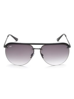 IMAGE - Men Full UV Protected Gradient Grey Lens Pilot Sunglasses (63)