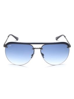 IMAGE - Men Full UV Protected Gradient Blue Lens Pilot Sunglasses (63)