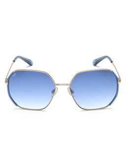 IMAGE - Women Full UV Protected Gradient Blue Lens Irregular Sunglasses (58)