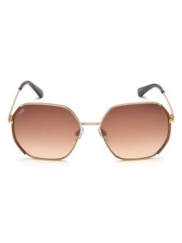 IMAGE - Women Full UV Protected Gradient Brown Lens Irregular Sunglasses (58)