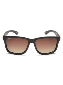 IMAGE - Men Full UV Protected Gradient Brown Lens Square Sunglasses (57)