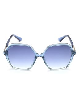 IMAGE - Women Full UV Protected Gradient Blue Lens Irregular Sunglasses (56)
