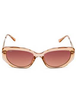 IMAGE - Women Full UV Protected Gradient Brown Lens Oval Sunglasses (54)