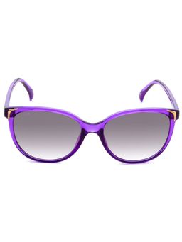 IMAGE - Women Full UV Protected Gradient Grey Lens Oval Sunglasses (57)