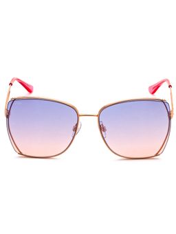 IMAGE - Women Full UV Protected Gradient Blue Lens Butterfly Sunglasses (60)