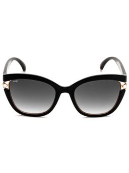 IMAGE - Women Full UV Protected Gradient Grey Lens Cat Eye Sunglasses (55)