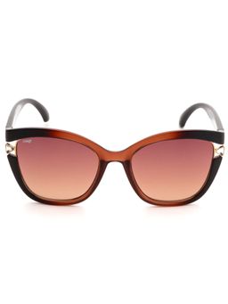 IMAGE - Women Full UV Protected Gradient Brown Lens Cat Eye Sunglasses (55)