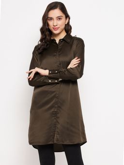 Madame - Solid Olive long Shirts