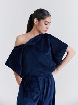 No Grey Area - Navy Blue Ancient Square Top