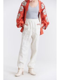 No Grey Area - White Easy Trouser